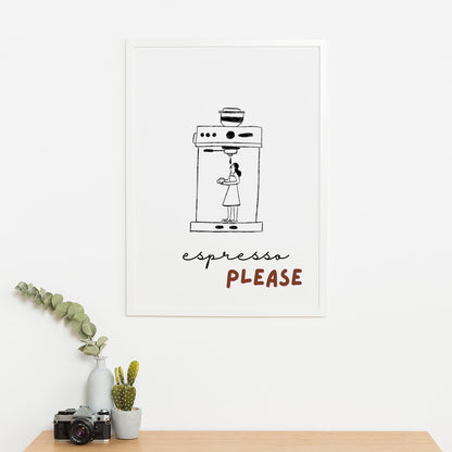 Wes Co Gallery Poster Espresso Elegance 16 x 20" Home Goods - Coffee  Art Print