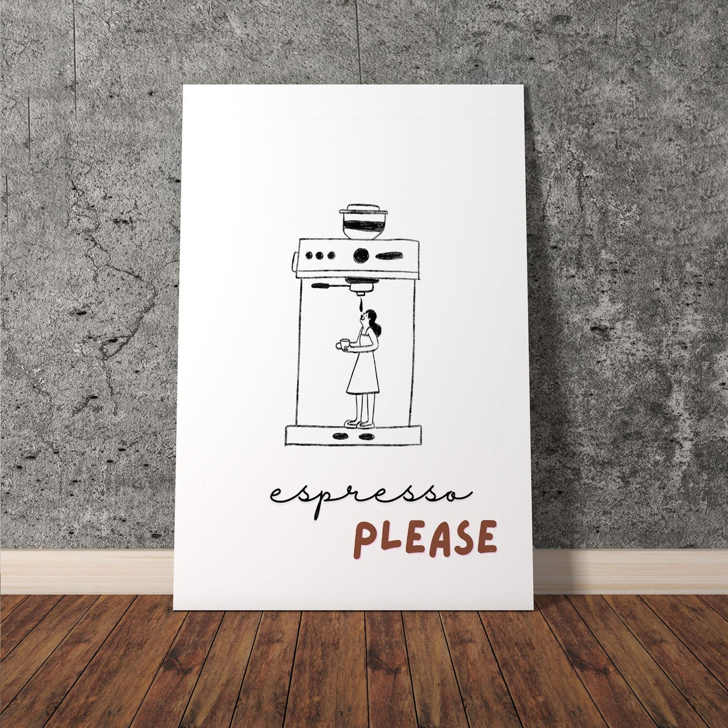 Wes Co Gallery Poster Espresso Elegance 11 x 17" Home Goods - Coffee  Art Print