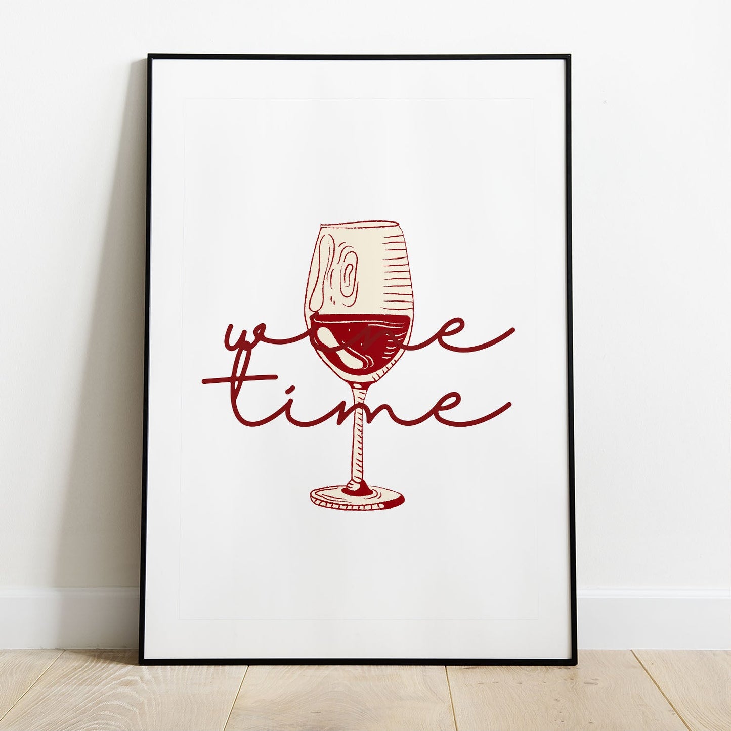 Wes Co Gallery Poster Wine Glass Time 8 x 10" Home Goods - Coffee  Art Print