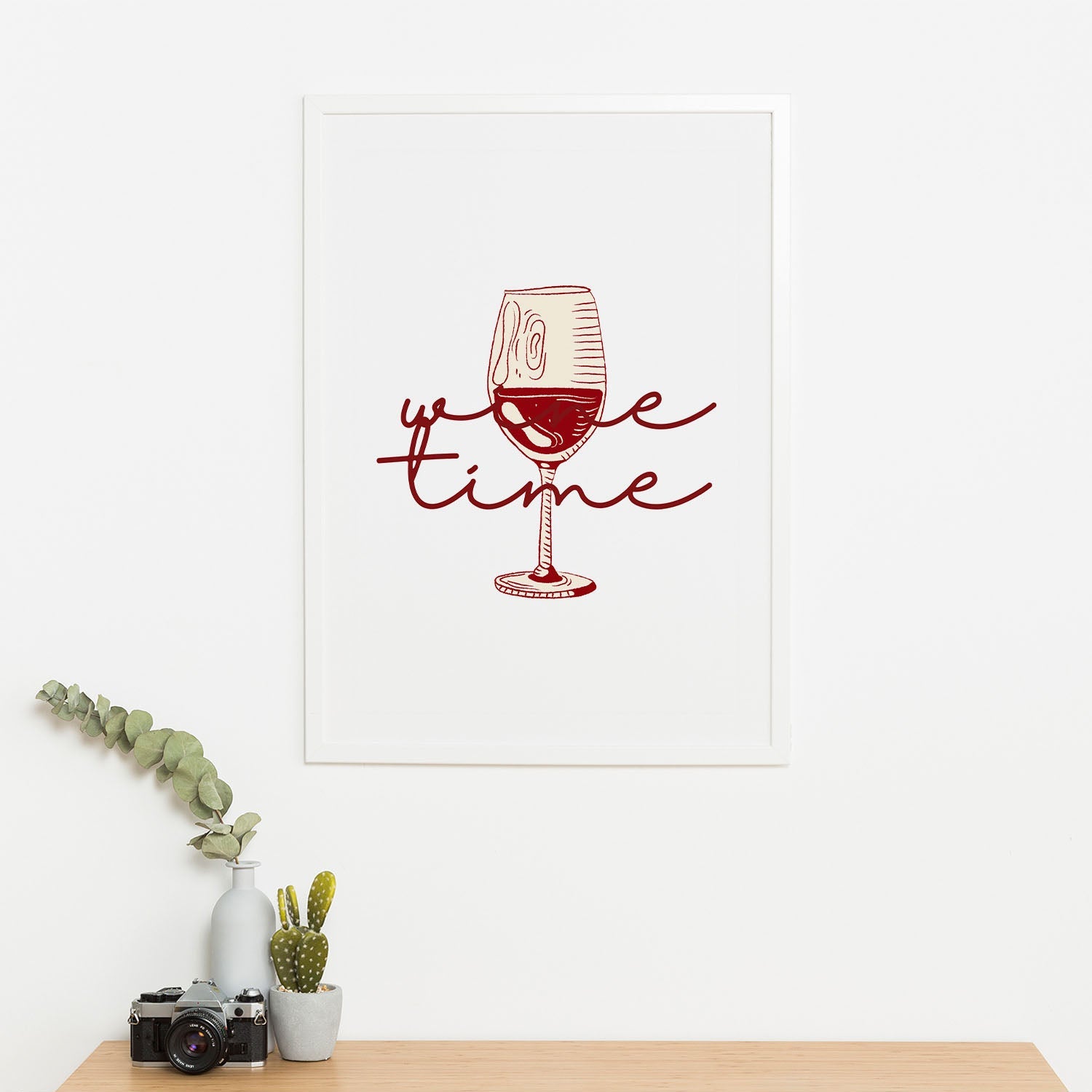 Wes Co Gallery Poster Wine Glass Time 16 x 20" Home Goods - Coffee  Art Print