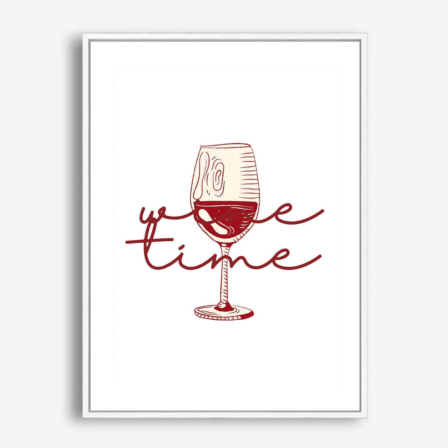 Wes Co Gallery Poster Wine Glass Time 5 x 7" Home Goods - Coffee  Art Print