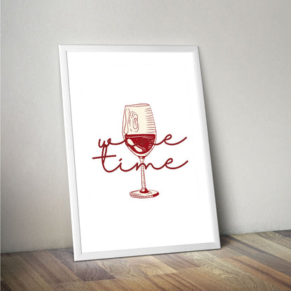 Wes Co Gallery Poster Wine Glass Time 16 x 20" Home Goods - Coffee  Art Print