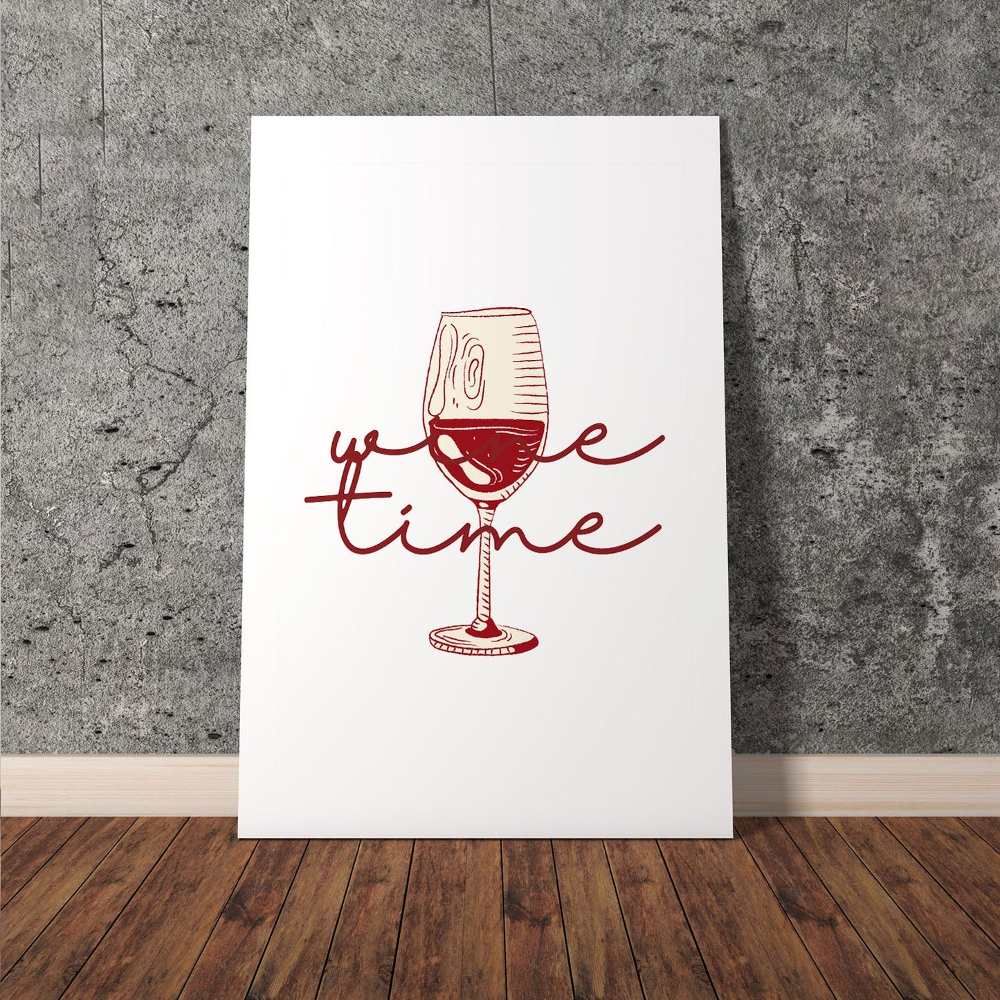 Wes Co Gallery Poster Wine Glass Time 11 x 17" Home Goods - Coffee  Art Print