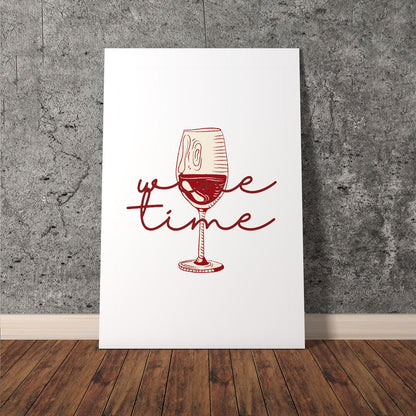 Wes Co Gallery Poster Wine Glass Time 11 x 17" Home Goods - Coffee  Art Print