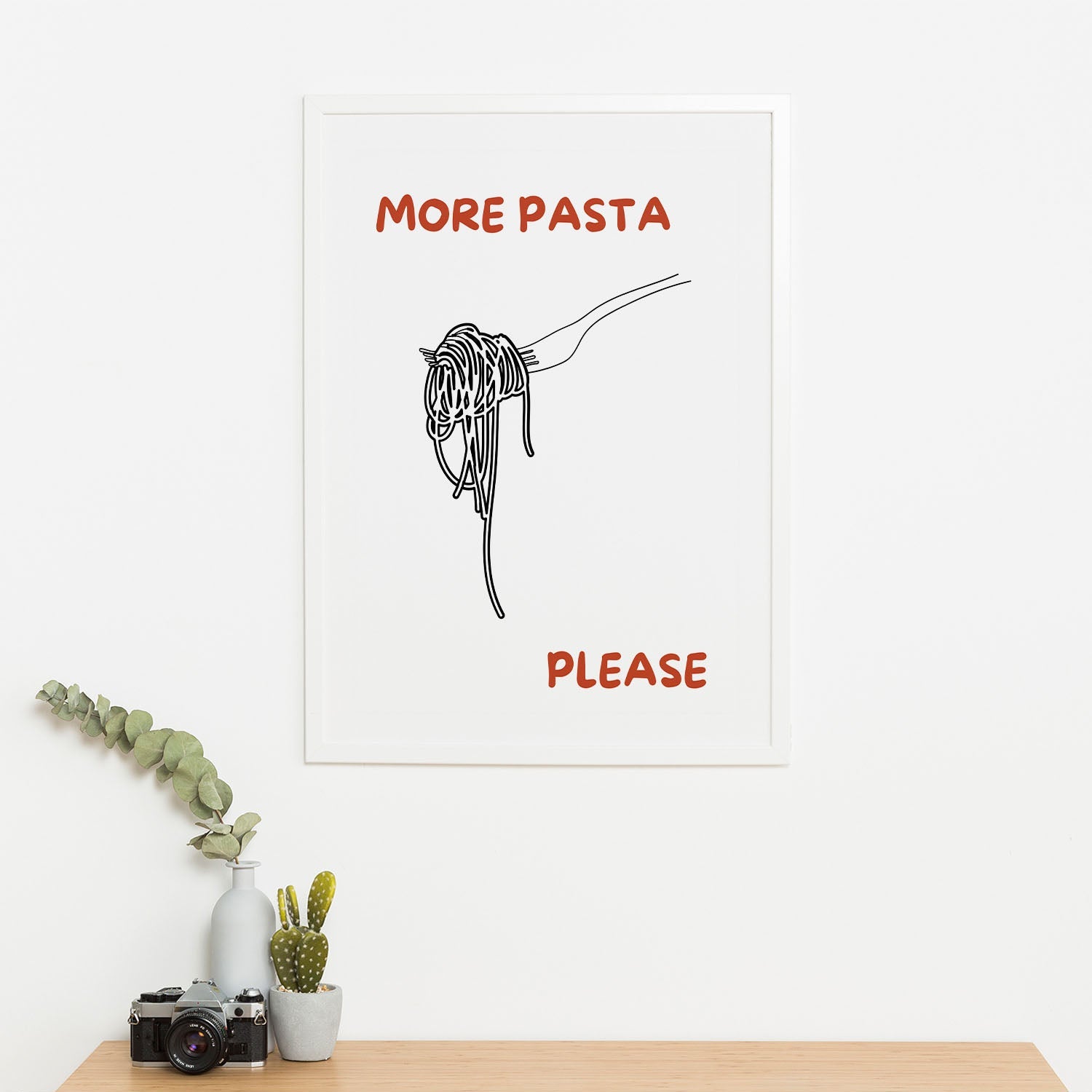 Wes Co Gallery Poster More Pasta Please 16 x 20" Home Goods - Coffee  Art Print