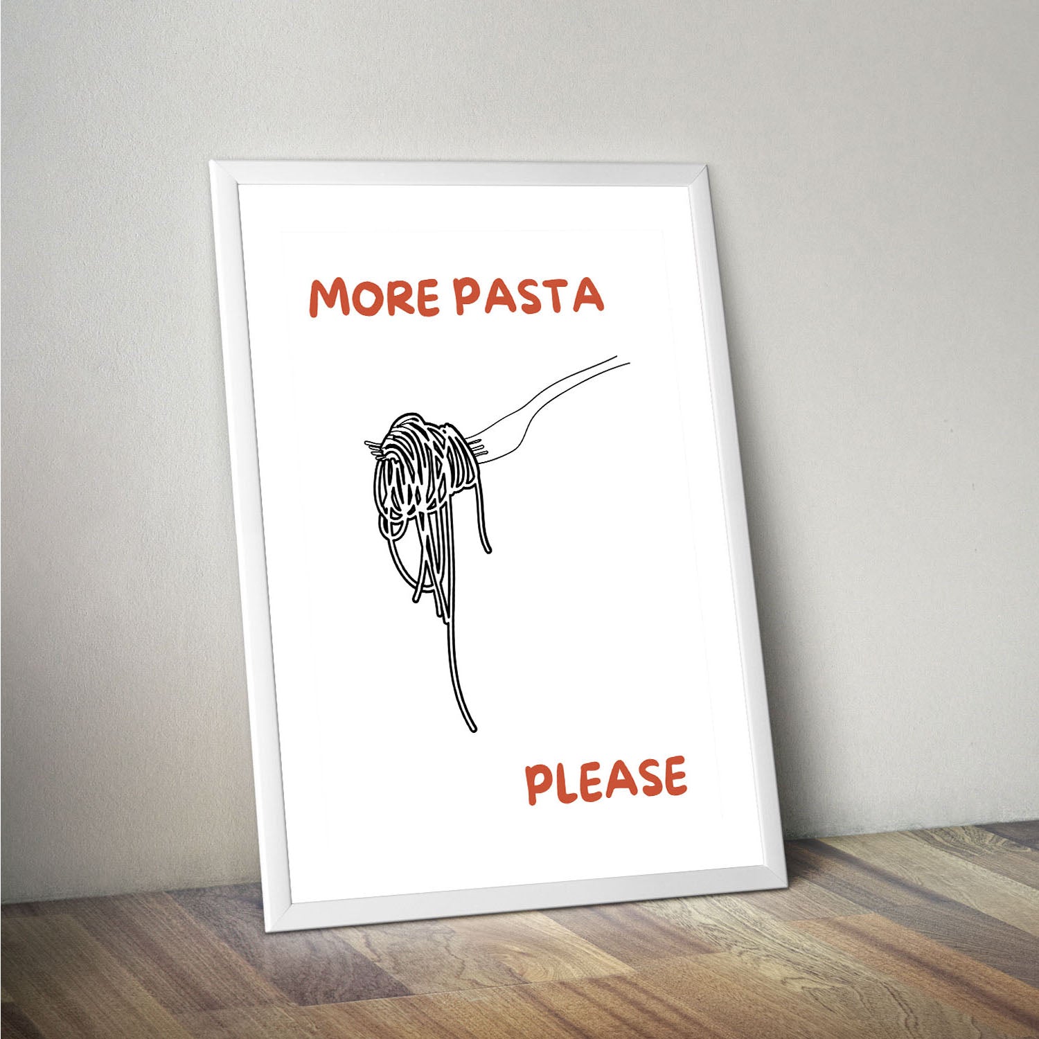 Wes Co Gallery Poster More Pasta Please 16 x 20" Home Goods - Coffee  Art Print