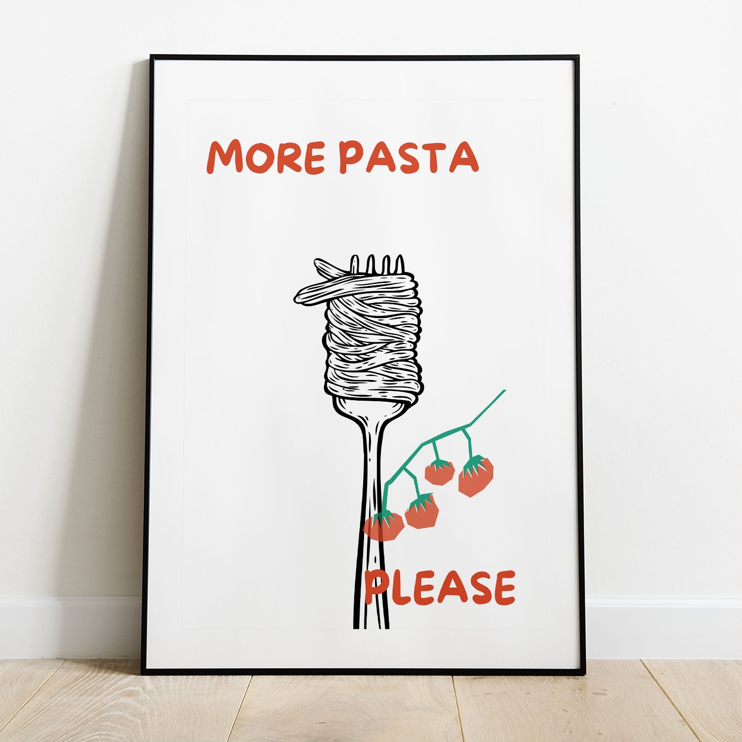 Wes Co Gallery Poster Pasta Enthusiasm 8 x 10" Home Goods - Coffee  Art Print