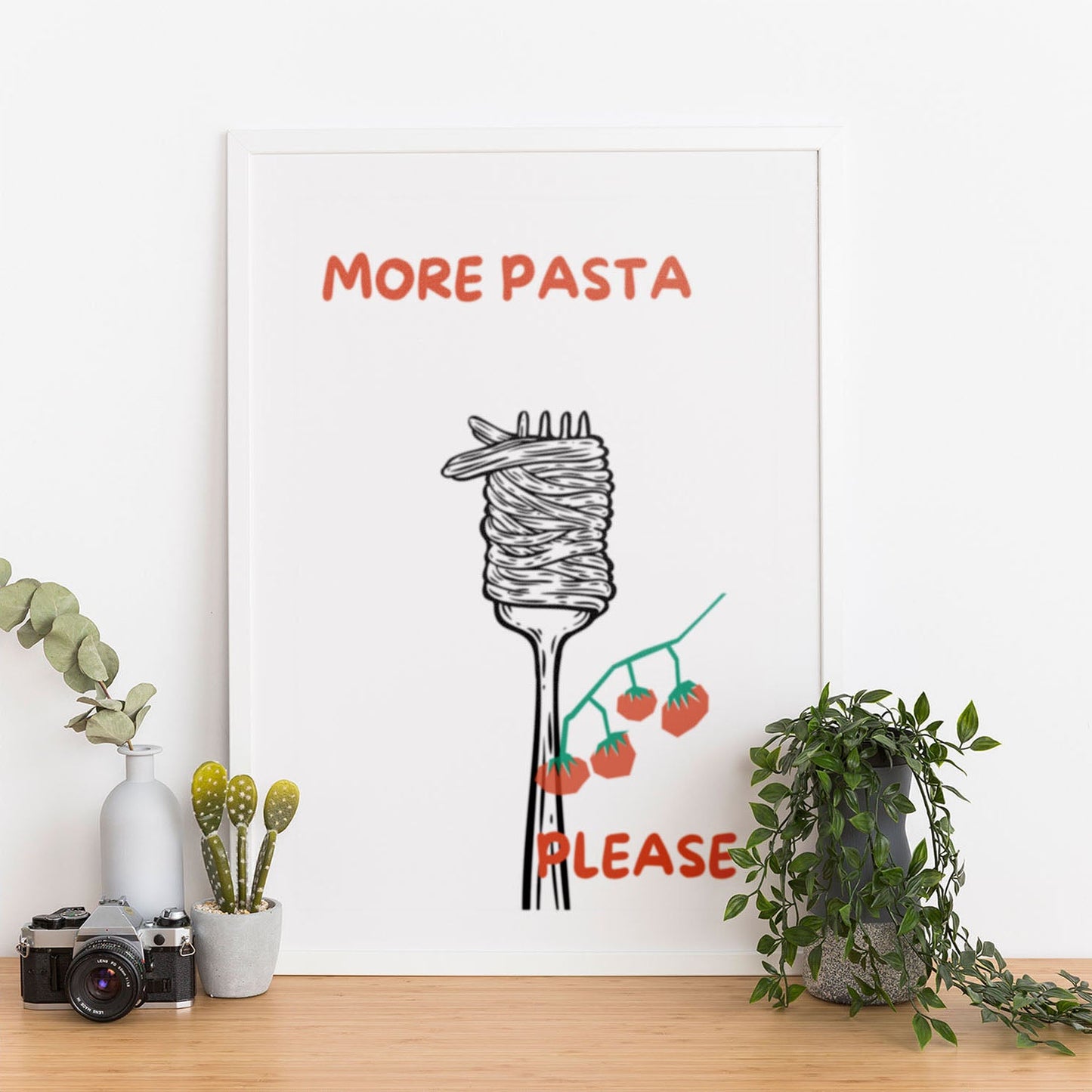 Wes Co Gallery Poster Pasta Enthusiasm 12 x 16" Home Goods - Coffee  Art Print