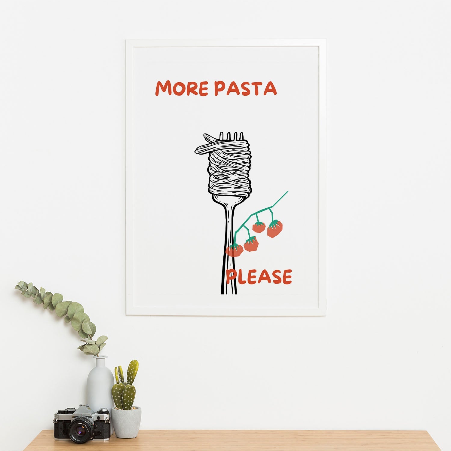 Wes Co Gallery Poster Pasta Enthusiasm 16 x 20" Home Goods - Coffee  Art Print