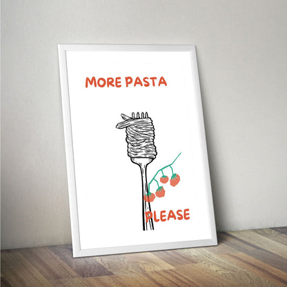 Wes Co Gallery Poster Pasta Enthusiasm 16 x 20" Home Goods - Coffee  Art Print