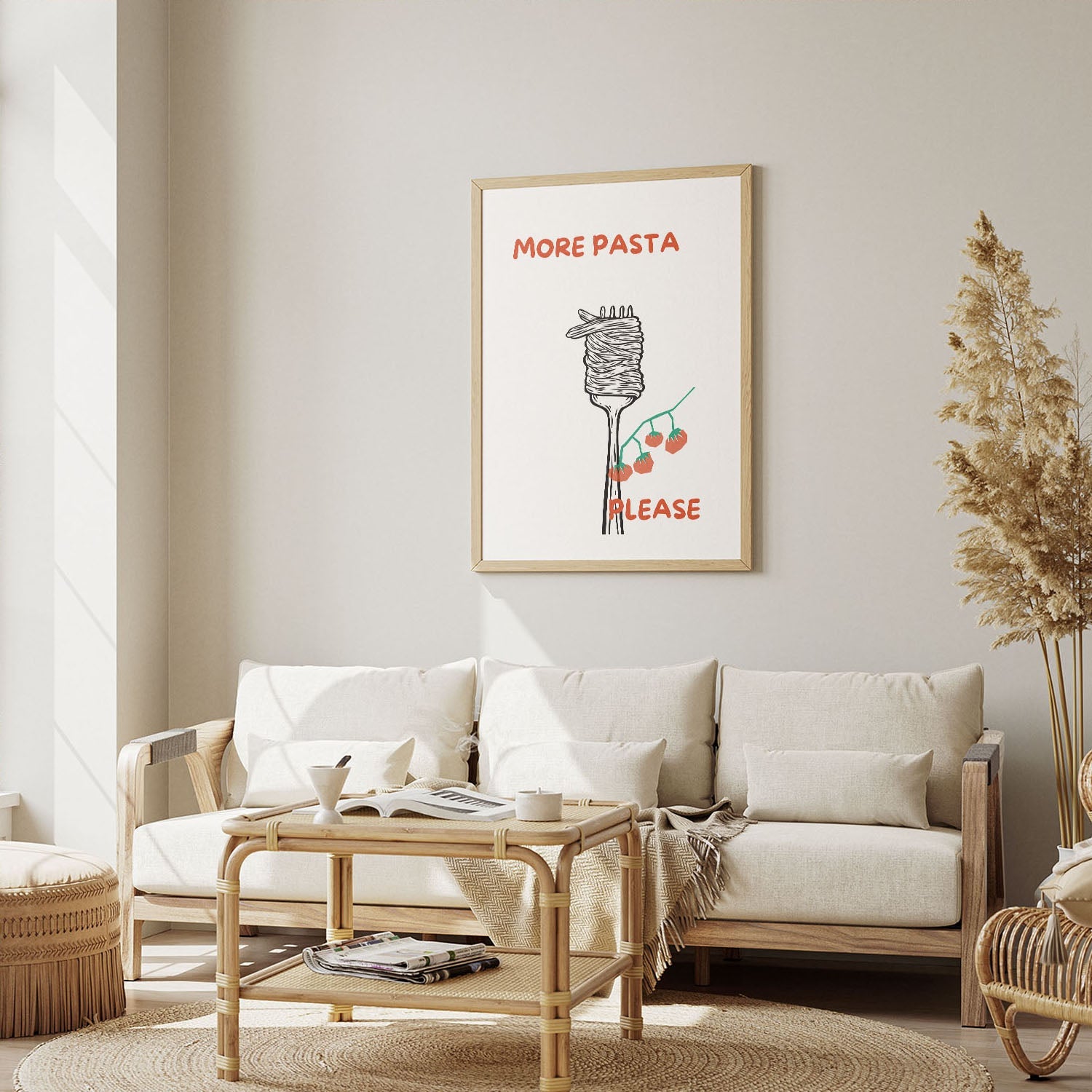 Wes Co Gallery Poster Pasta Enthusiasm 12 x 16" Home Goods - Coffee  Art Print