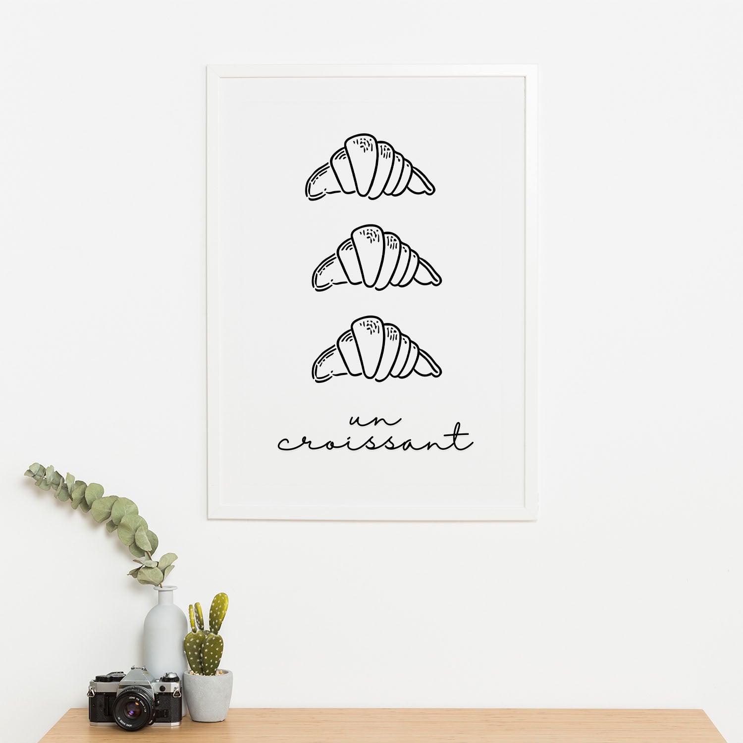 Wes Co Gallery Poster Croissant Trio 16 x 20" Home Goods - Coffee  Art Print