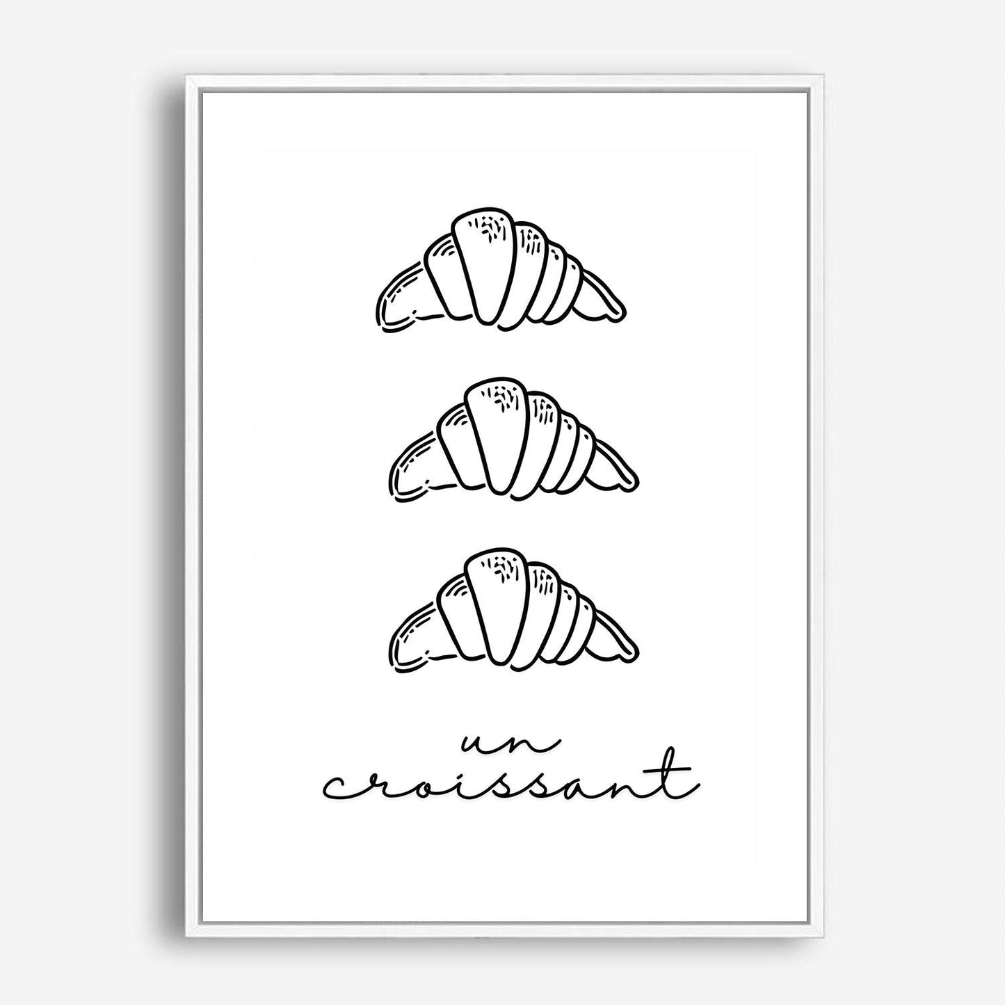 Wes Co Gallery Poster Croissant Trio 5 x 7" Home Goods - Coffee  Art Print