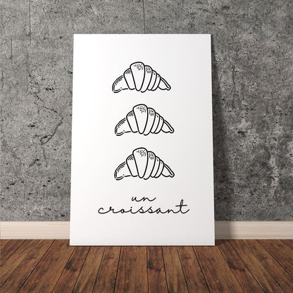 Wes Co Gallery Poster Croissant Trio 11 x 17" Home Goods - Coffee  Art Print