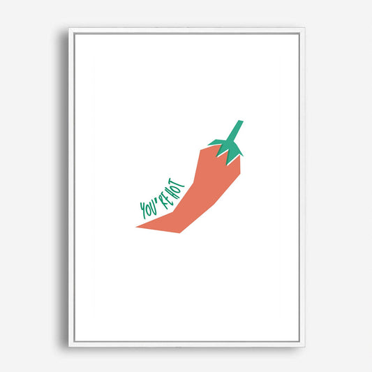 Wes Co Gallery Poster Flaming Charm You're Hot 5 x 7" Home Goods - Coffee  Art Print