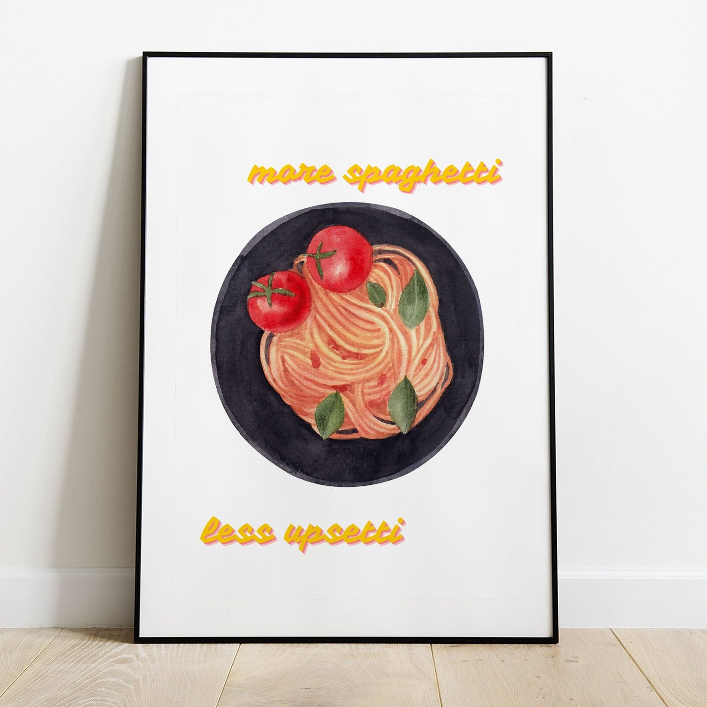 Wes Co Gallery Poster Comfort Food More Spaghetti 8 x 10" Home Goods - Coffee  Art Print