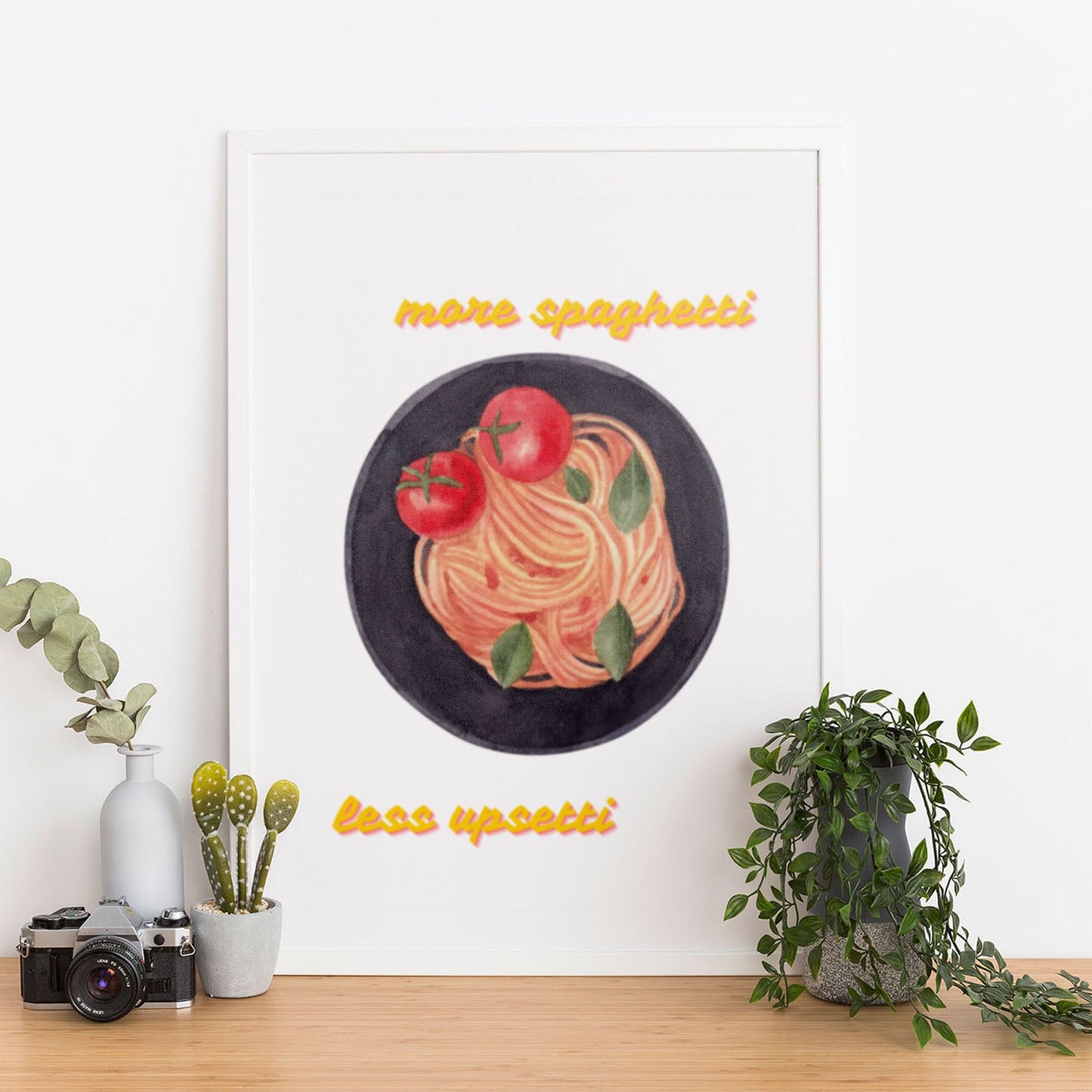 Wes Co Gallery Poster Comfort Food More Spaghetti 12 x 16" Home Goods - Coffee  Art Print