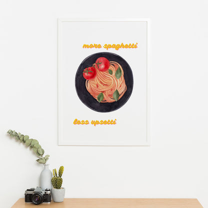 Wes Co Gallery Poster Comfort Food More Spaghetti 16 x 20" Home Goods - Coffee  Art Print