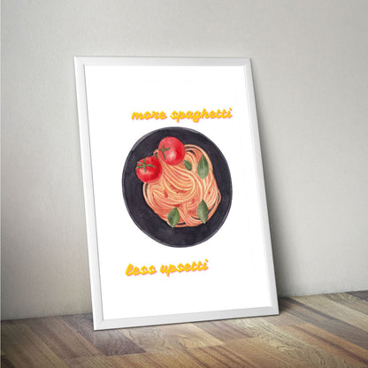 Wes Co Gallery Poster Comfort Food More Spaghetti 16 x 20" Home Goods - Coffee  Art Print