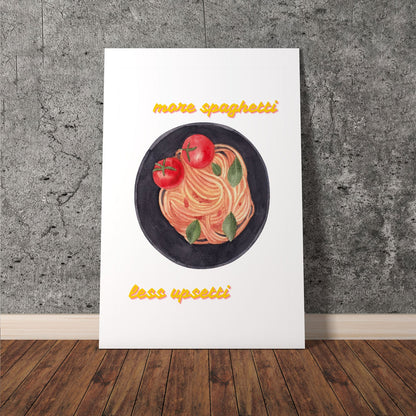 Wes Co Gallery Poster Comfort Food More Spaghetti 11 x 17" Home Goods - Coffee  Art Print