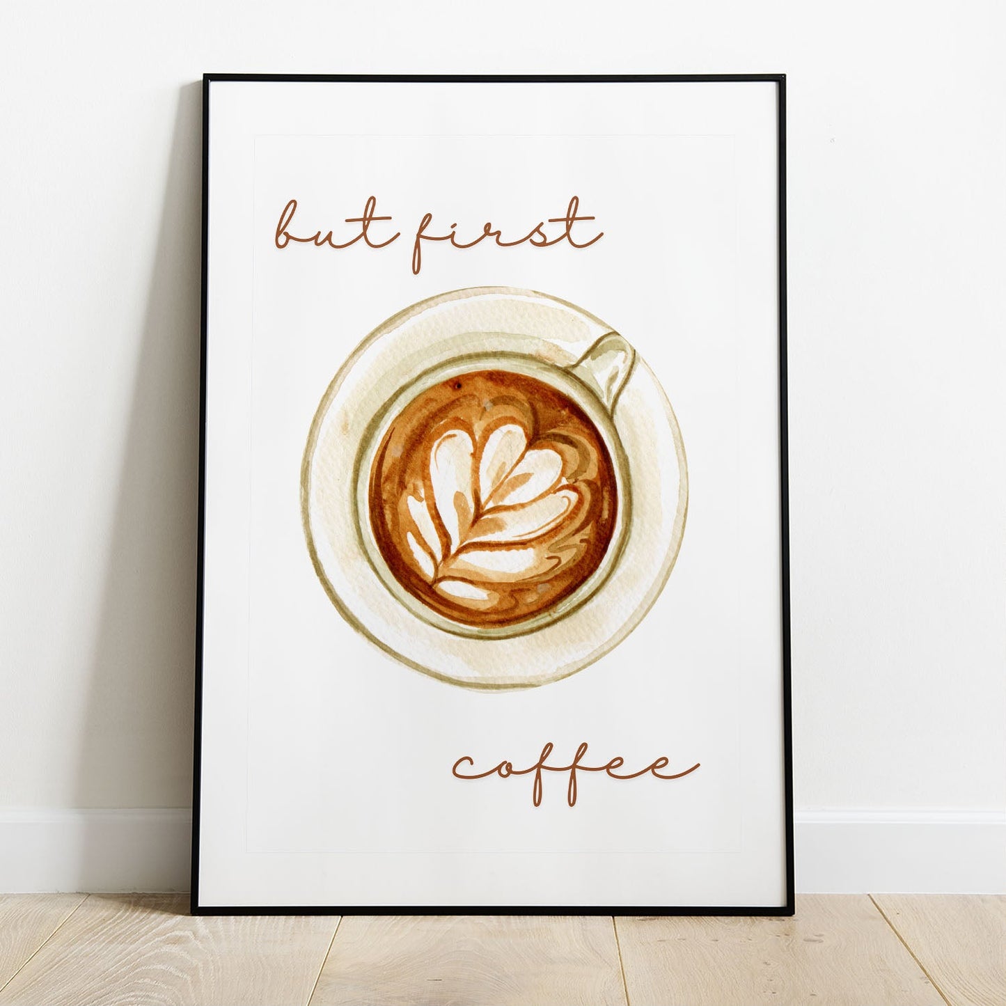 Wes Co Gallery Poster Morning Ritual But First Coffee 8 x 10" Home Goods - Coffee  Art Print