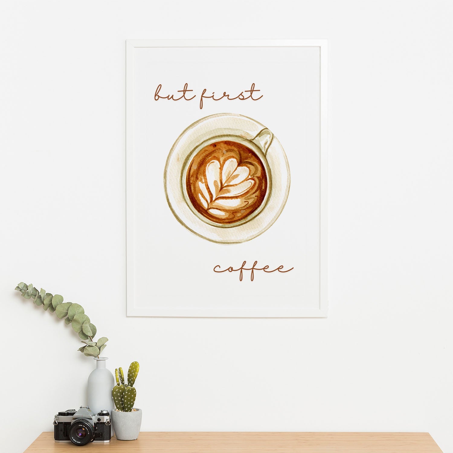 Wes Co Gallery Poster Morning Ritual But First Coffee 16 x 20" Home Goods - Coffee  Art Print