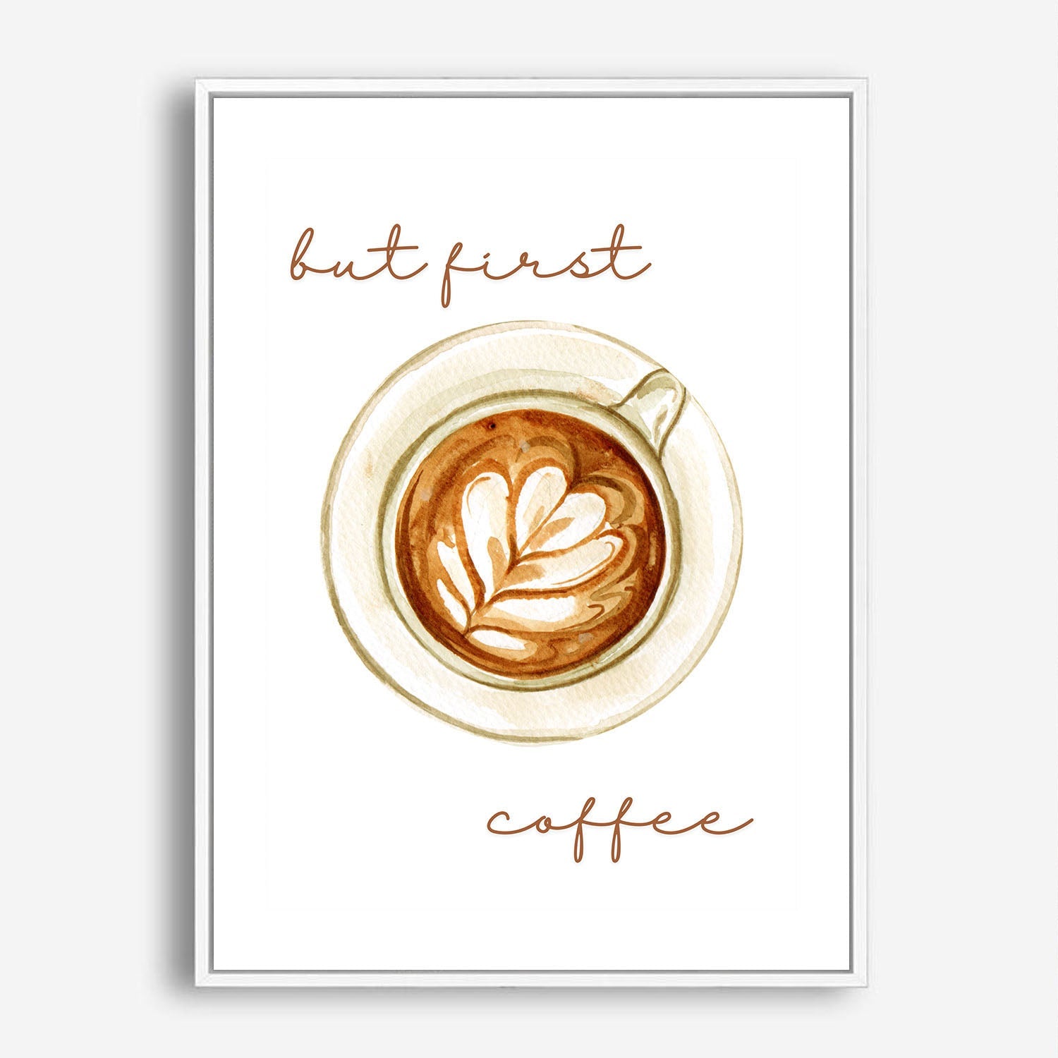 Wes Co Gallery Poster Morning Ritual But First Coffee 5 x 7" Home Goods - Coffee  Art Print