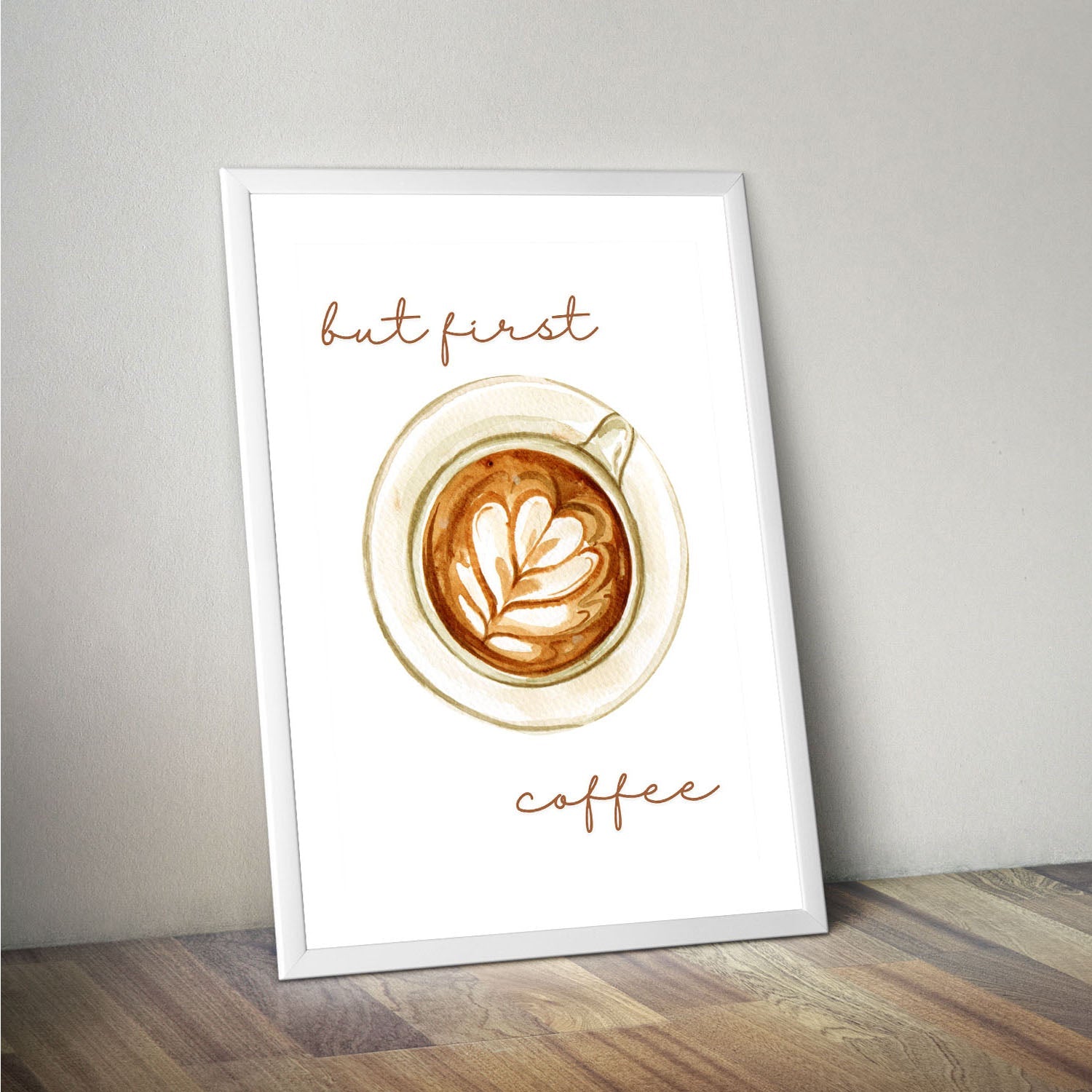 Wes Co Gallery Poster Morning Ritual But First Coffee 16 x 20" Home Goods - Coffee  Art Print