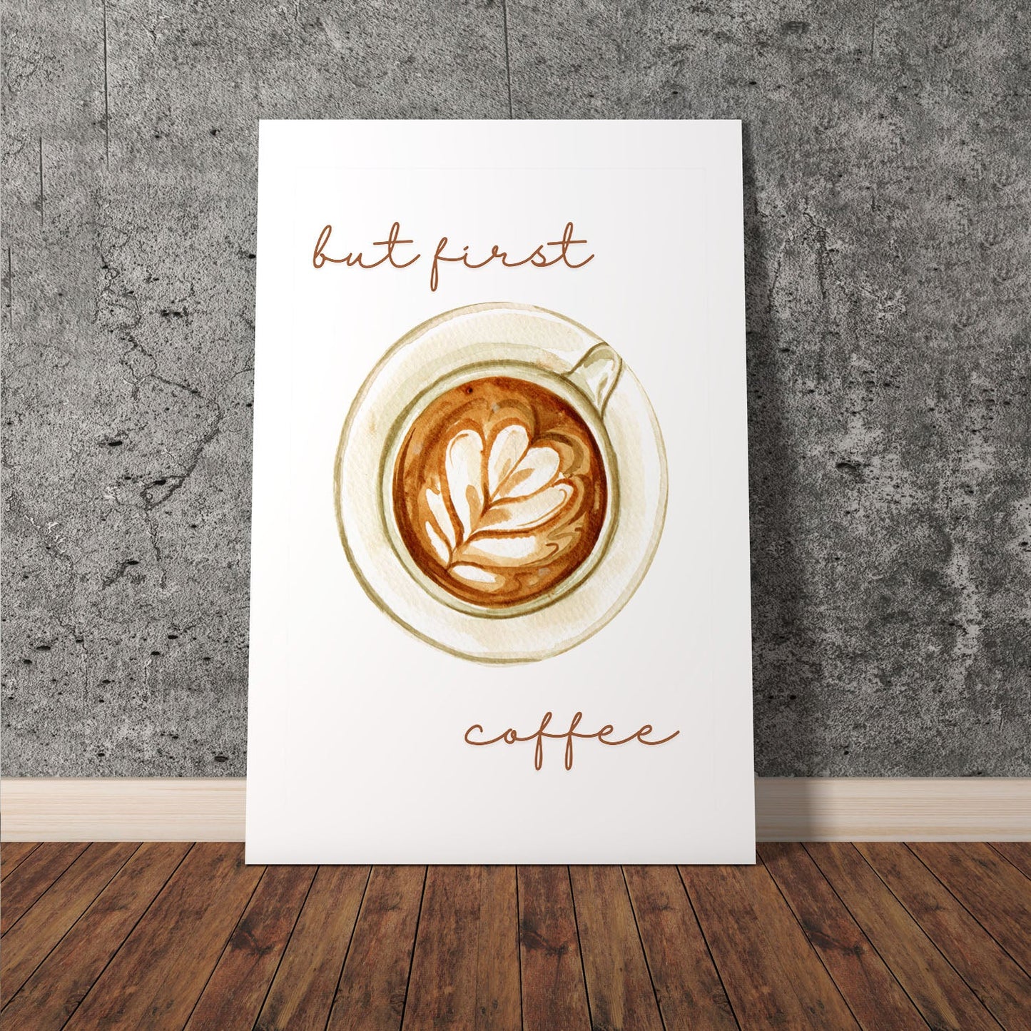 Wes Co Gallery Poster Morning Ritual But First Coffee 11 x 17" Home Goods - Coffee  Art Print