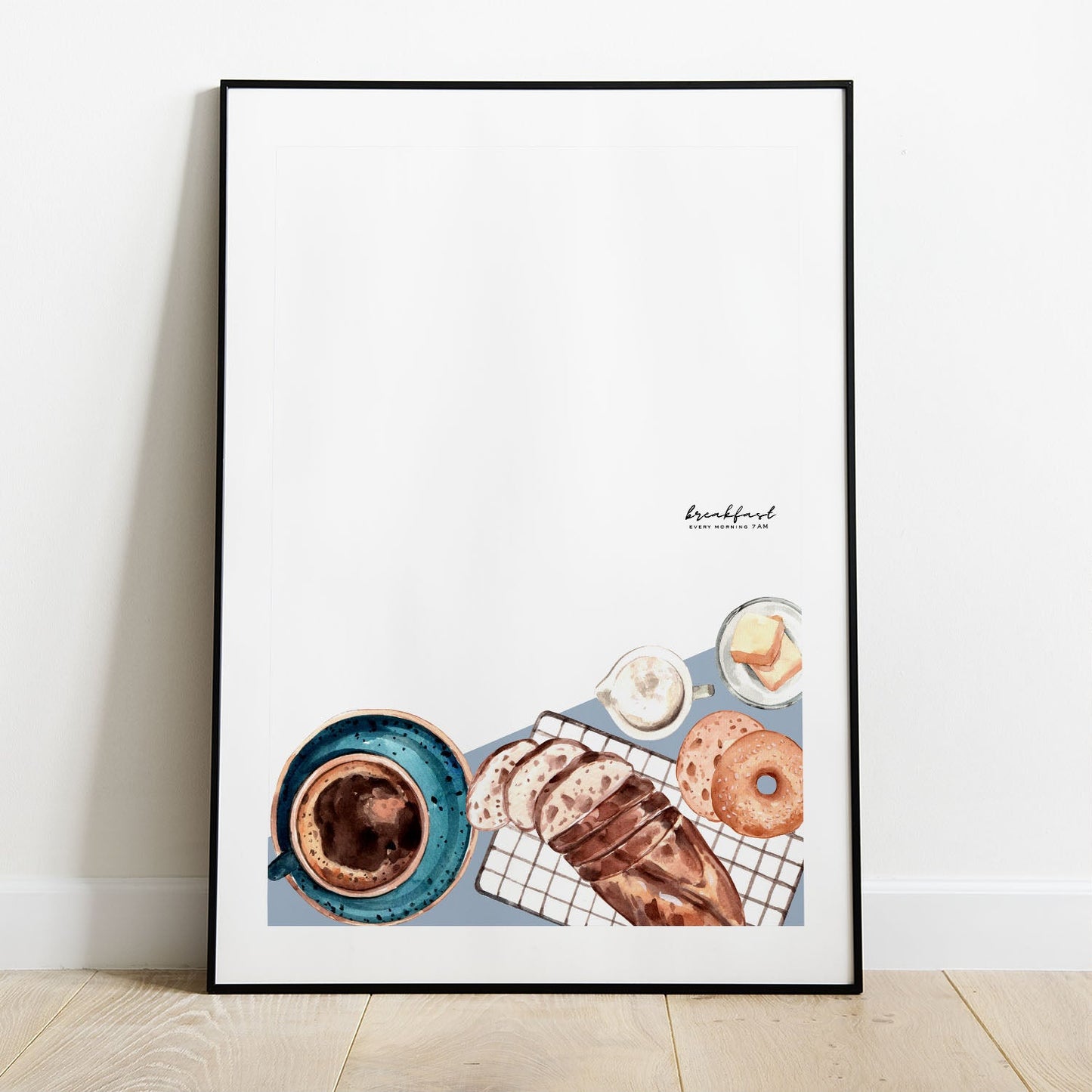 Wes Co Gallery Poster Breakfast Bliss Perfect Morning 8 x 10" Home Goods - Coffee  Art Print