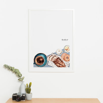 Wes Co Gallery Poster Breakfast Bliss Perfect Morning 16 x 20" Home Goods - Coffee  Art Print