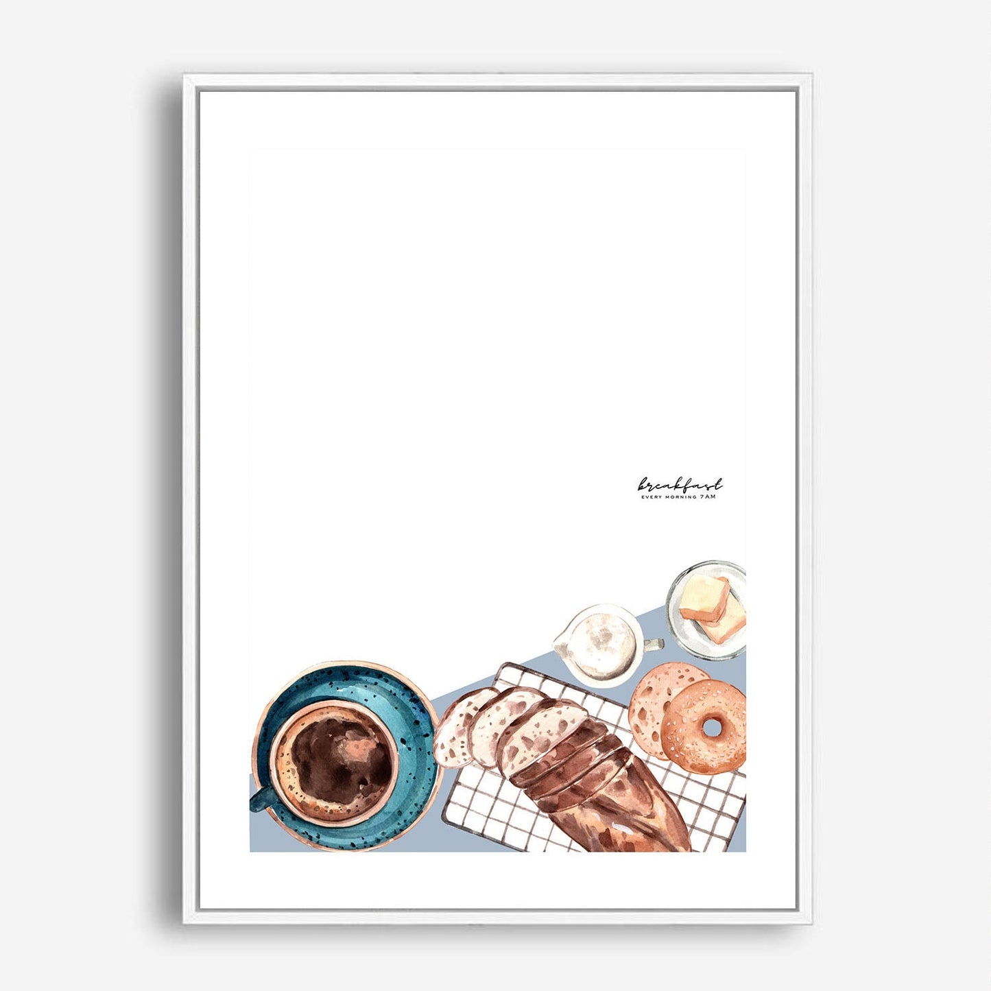 Wes Co Gallery Poster Breakfast Bliss Perfect Morning 5 x 7" Home Goods - Coffee  Art Print