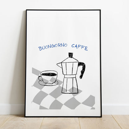 Wes Co Gallery Poster Italian Coffee Charm 8 x 10" Home Goods - Coffee  Art Print