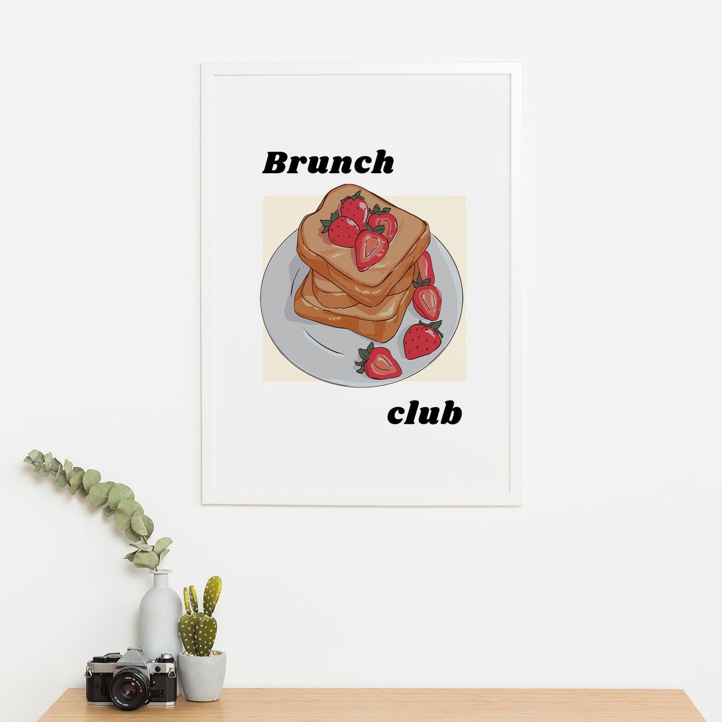 Wes Co Gallery Poster Strawberry Brunch Joy 16 x 20" Home Goods - Coffee  Art Print