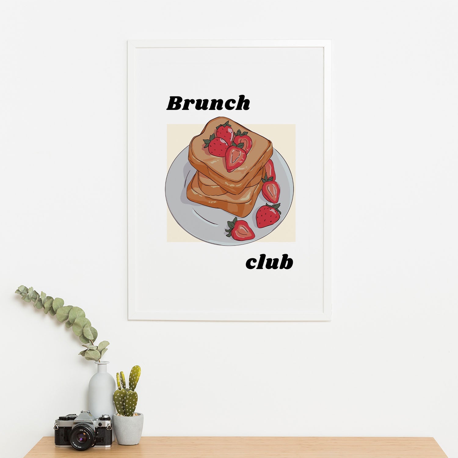 Wes Co Gallery Poster Strawberry Brunch Joy 16 x 20" Home Goods - Coffee  Art Print