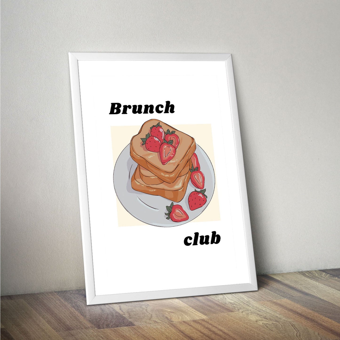 Wes Co Gallery Poster Strawberry Brunch Joy 16 x 20" Home Goods - Coffee  Art Print