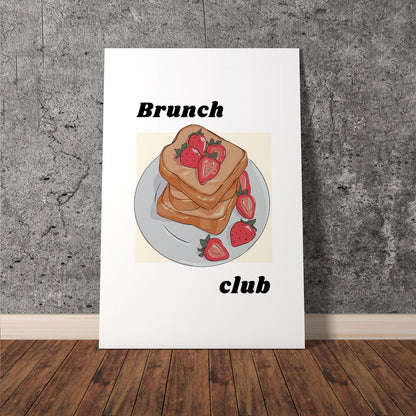 Wes Co Gallery Poster Strawberry Brunch Joy 11 x 17" Home Goods - Coffee  Art Print