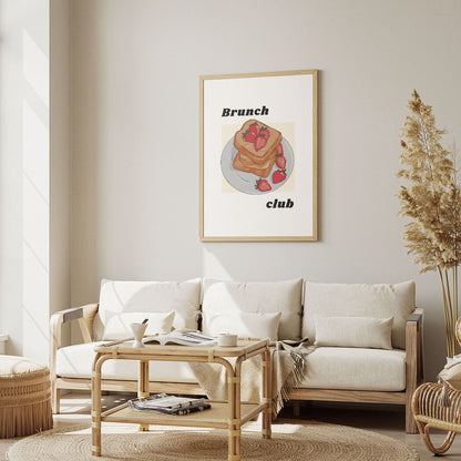 Wes Co Gallery Poster Strawberry Brunch Joy 12 x 16" Home Goods - Coffee  Art Print