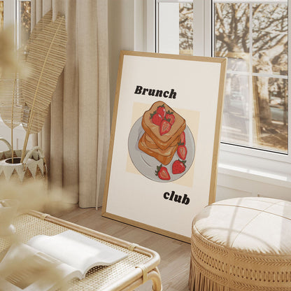 Wes Co Gallery Poster Strawberry Brunch Joy 11 x 17" Home Goods - Coffee  Art Print