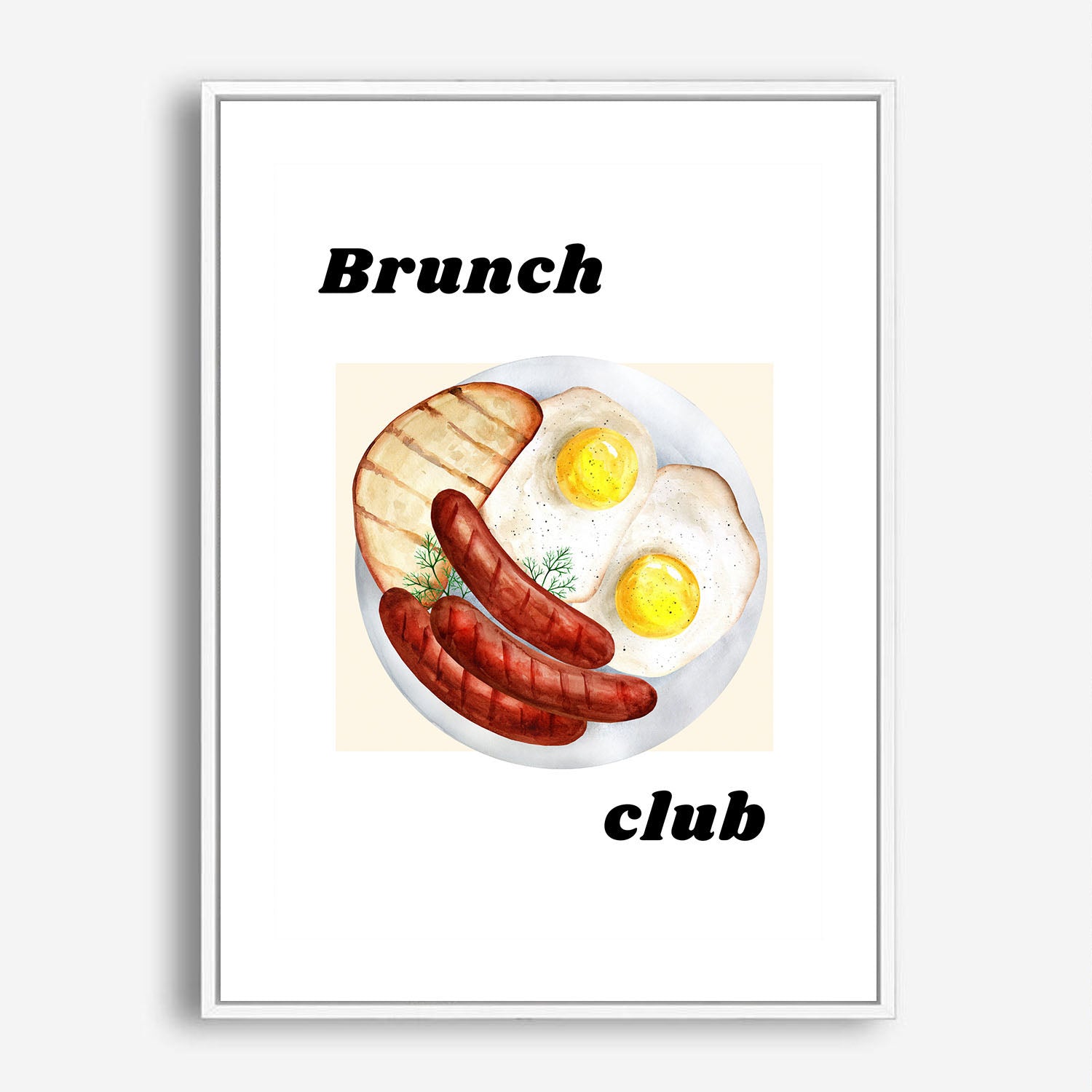 Wes Co Gallery Poster Classic Breakfast Feast 5 x 7" Home Goods - Coffee  Art Print