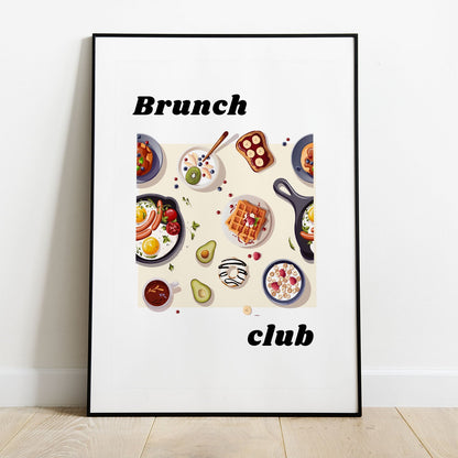 Wes Co Gallery Poster Gourmet Brunch Spread 8 x 10" Home Goods - Coffee  Art Print