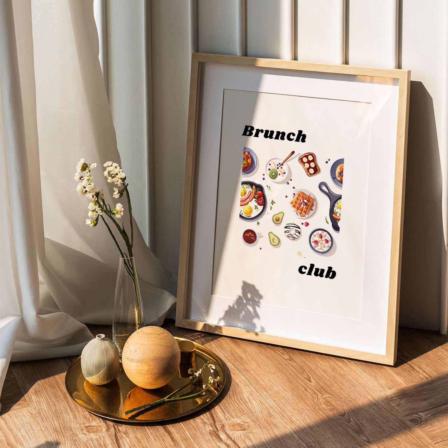 Wes Co Gallery Poster Gourmet Brunch Spread 5 x 7" Home Goods - Coffee  Art Print