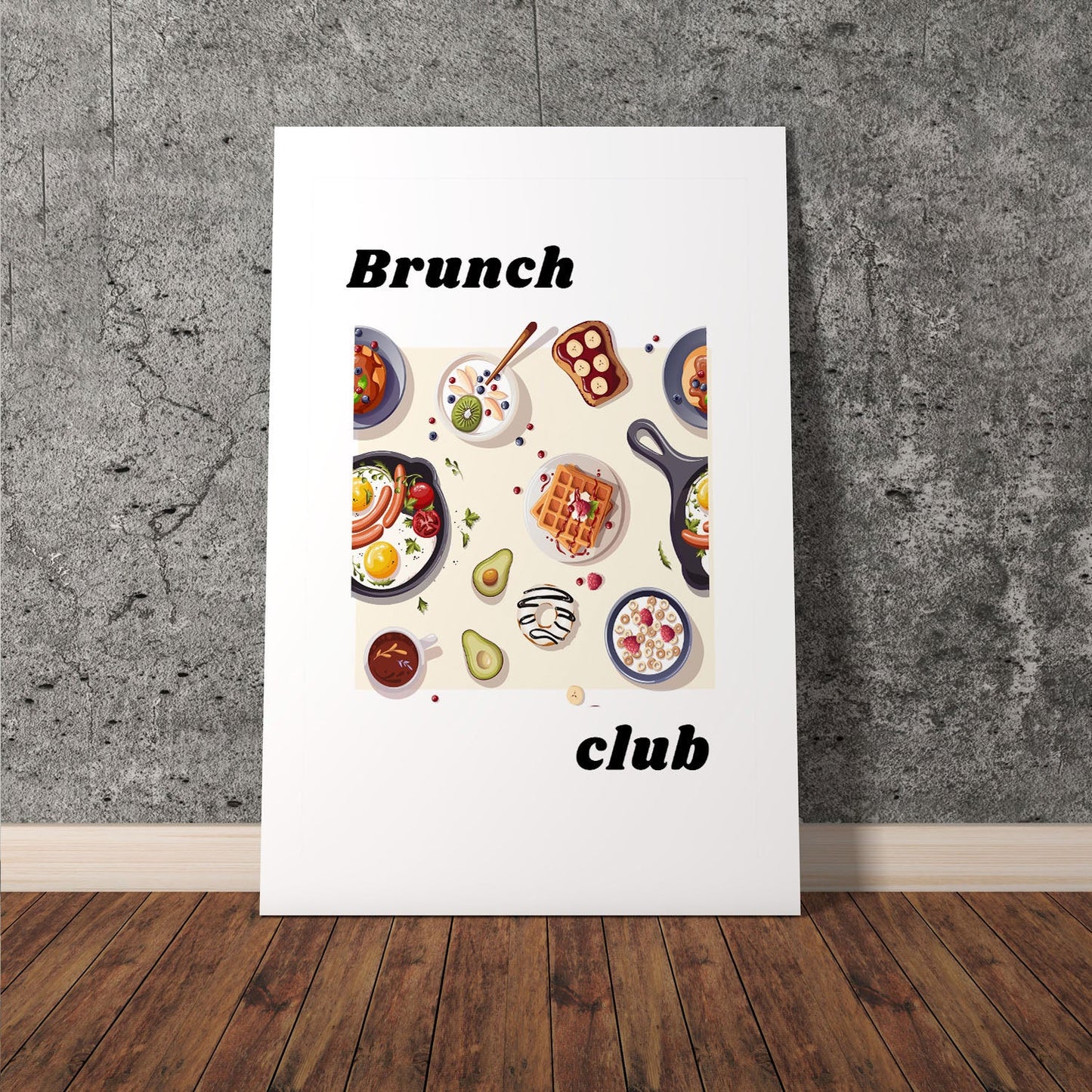 Wes Co Gallery Poster Gourmet Brunch Spread 11 x 17" Home Goods - Coffee  Art Print