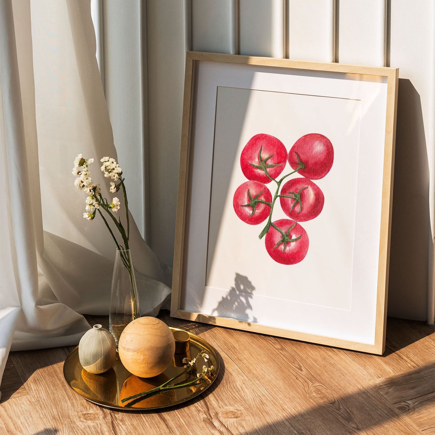 Wes Co Gallery Poster Vibrant Tomato Cluster 5 x 7" Home Goods - Coffee  Art Print