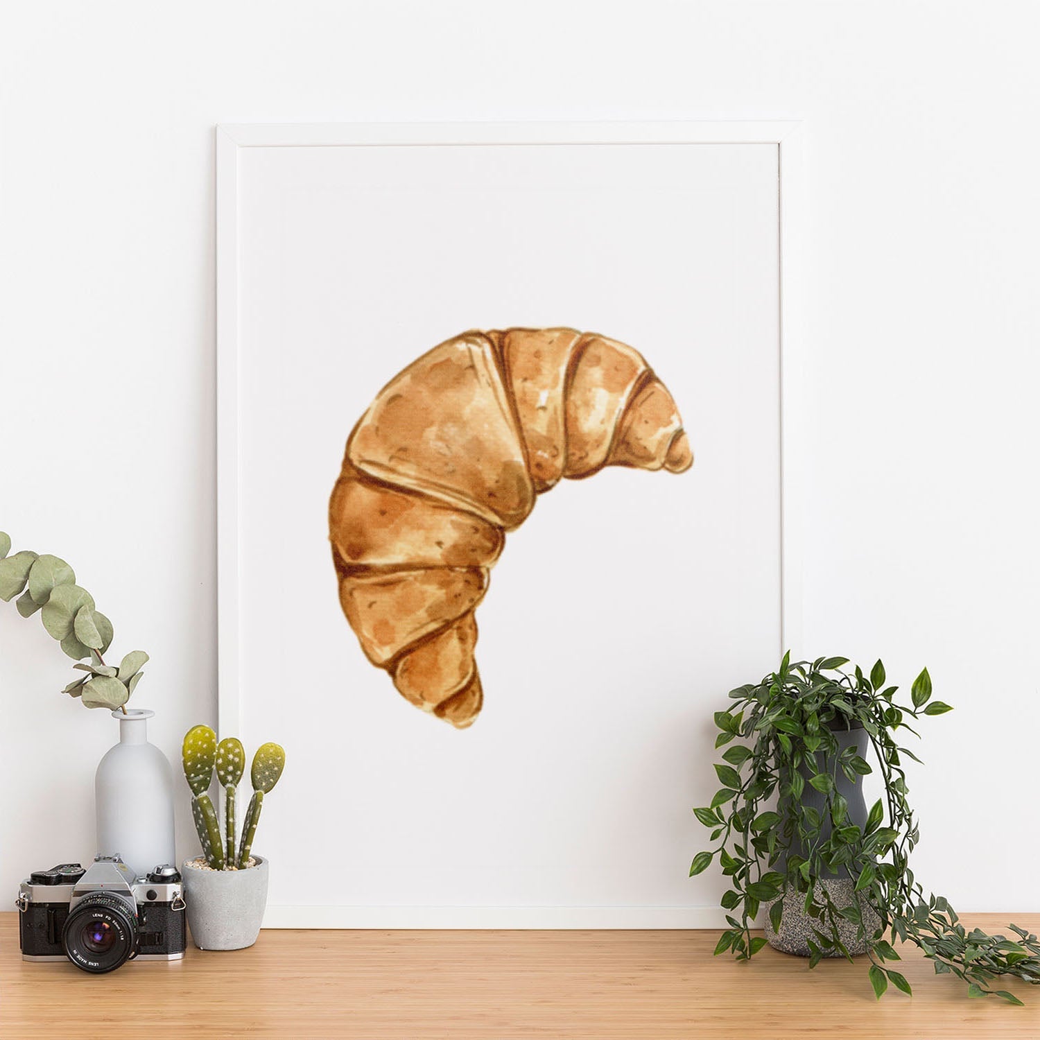 Wes Co Gallery Poster Golden Croissant Delight 12 x 16" Home Goods - Coffee  Art Print