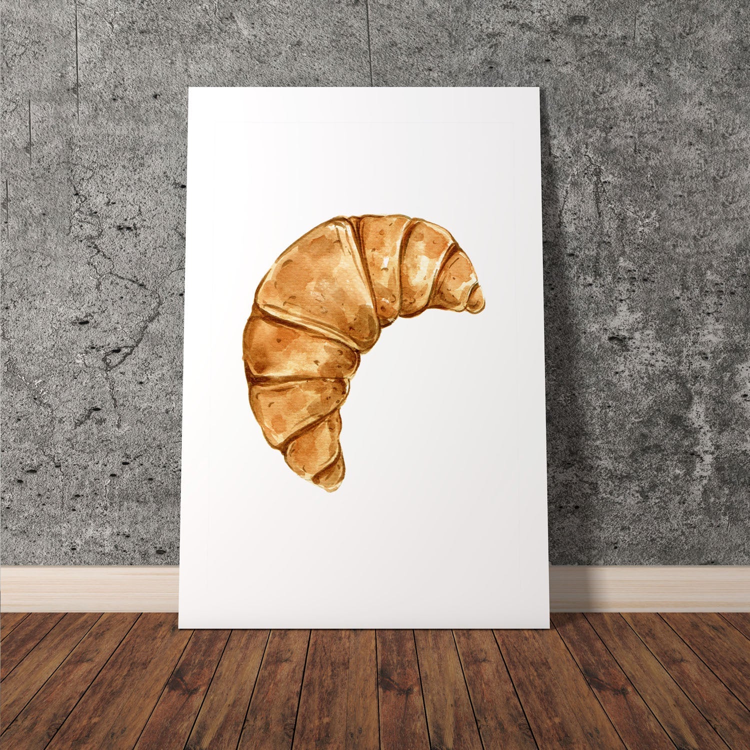 Wes Co Gallery Poster Golden Croissant Delight 11 x 17" Home Goods - Coffee  Art Print