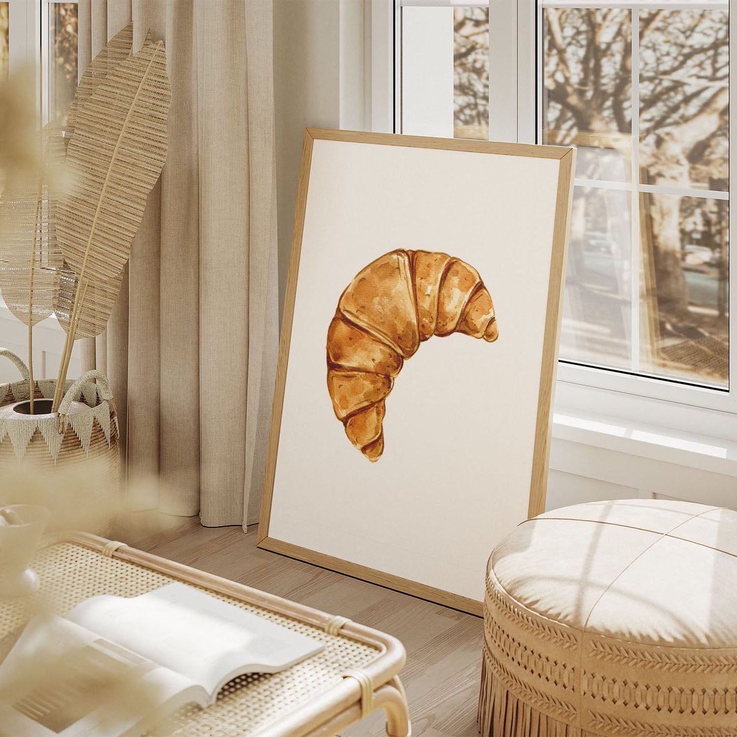 Wes Co Gallery Poster Golden Croissant Delight 11 x 17" Home Goods - Coffee  Art Print