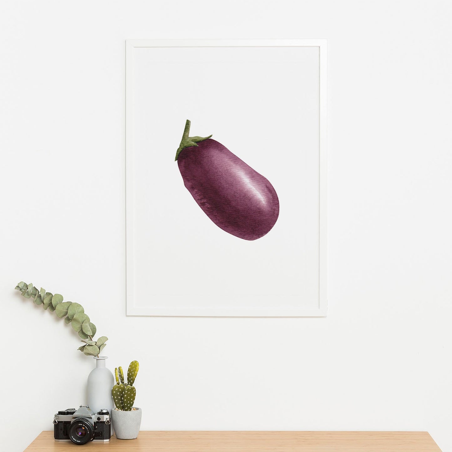 Wes Co Gallery Poster Purple Eggplant Elegance 16 x 20" Home Goods - Coffee  Art Print