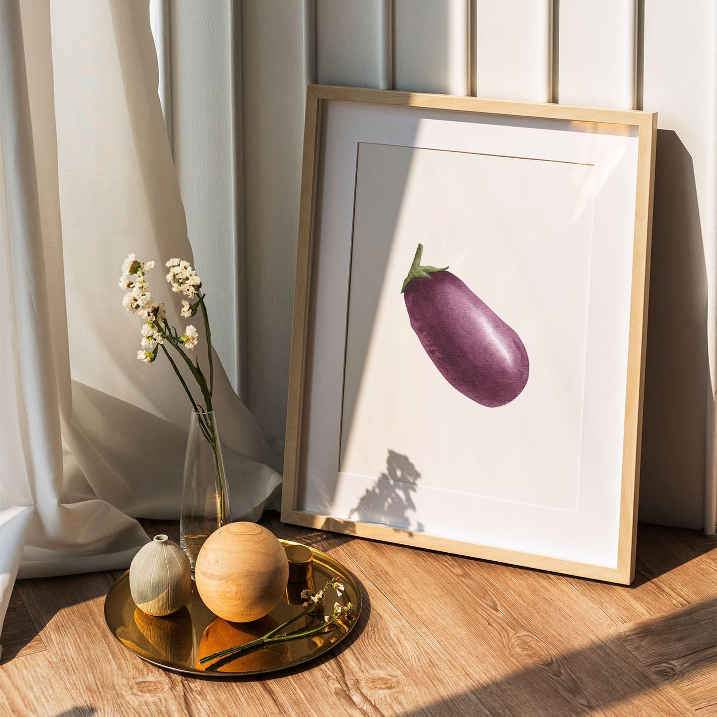 Wes Co Gallery Poster Purple Eggplant Elegance 5 x 7" Home Goods - Coffee  Art Print