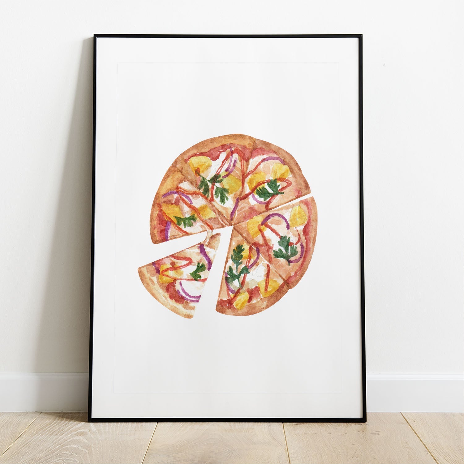 Wes Co Gallery Poster Gourmet Pizza Slice 8 x 10" Home Goods - Coffee  Art Print